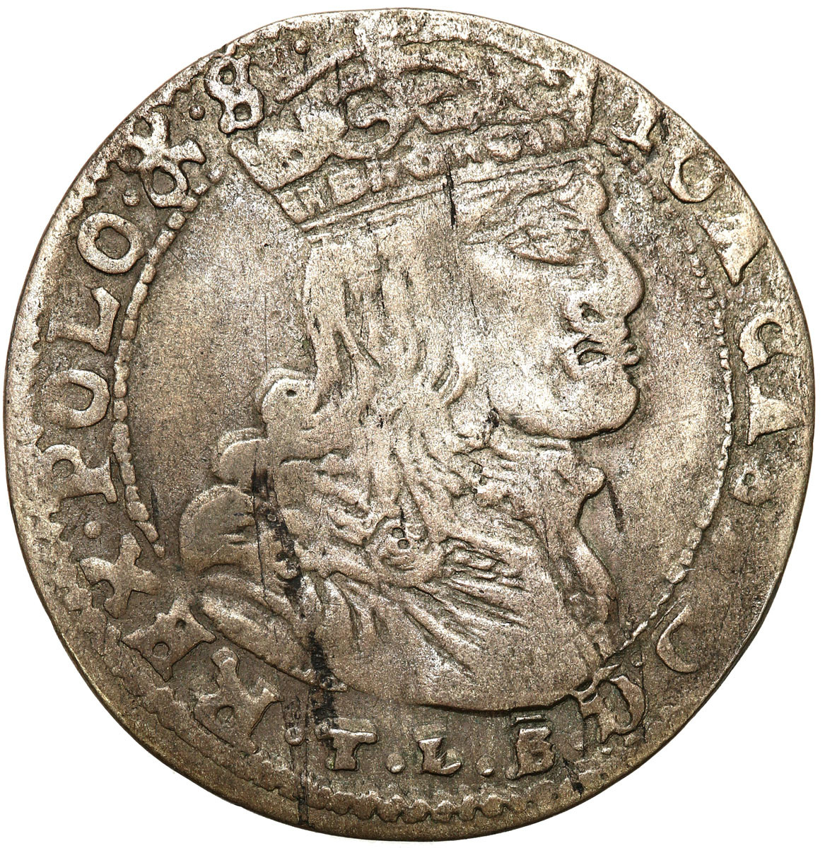 Jan Kazimierz. Szóstak (6 groszy) 1666, Wilno - RZADKI